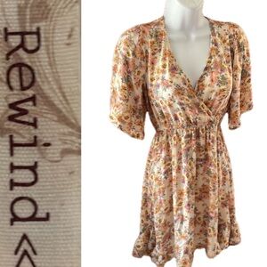 Multicolor Floral Dress 🤍🧡💐